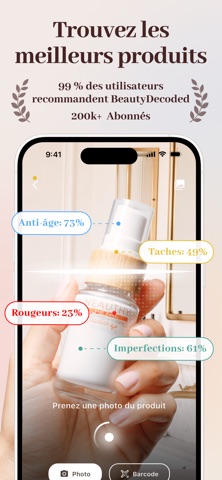 Beauty Decoded: Scan produits iPhone screenshot 1