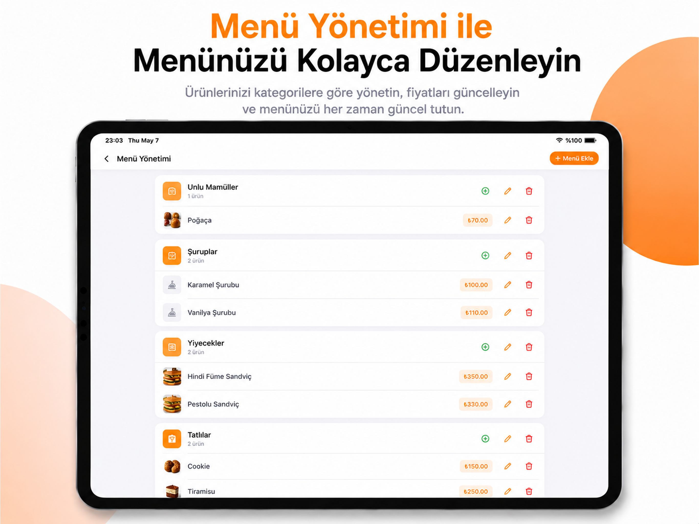 Orderix - Sipariş POS Menü screenshot 9