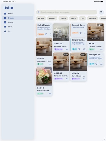 Unilist - Campus Marketplace iPad screenshot