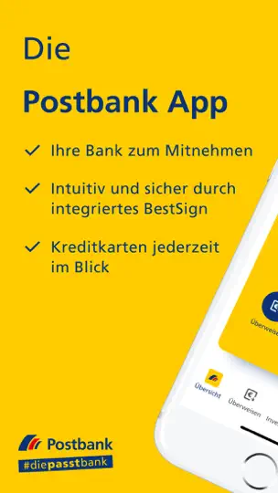 Screenshot von Postbank auf dem iPhone 1
