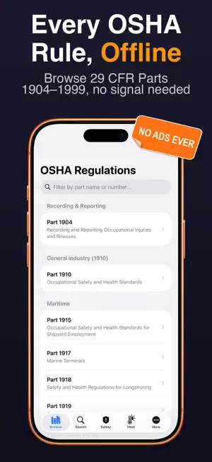 OSHA Reference screenshot 1