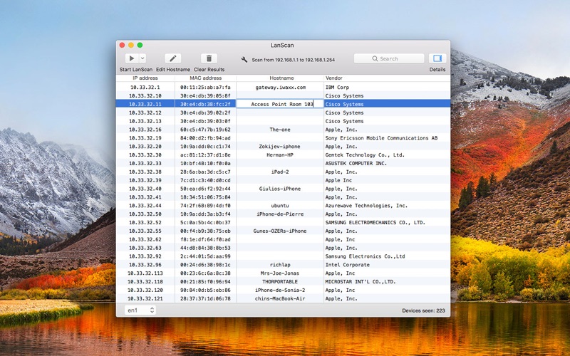 LanScan screenshot