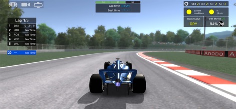 Fx Racer - Experience the car navigating a challenging track corner and the vibrant, realistic race environments encountered throughout the championship.