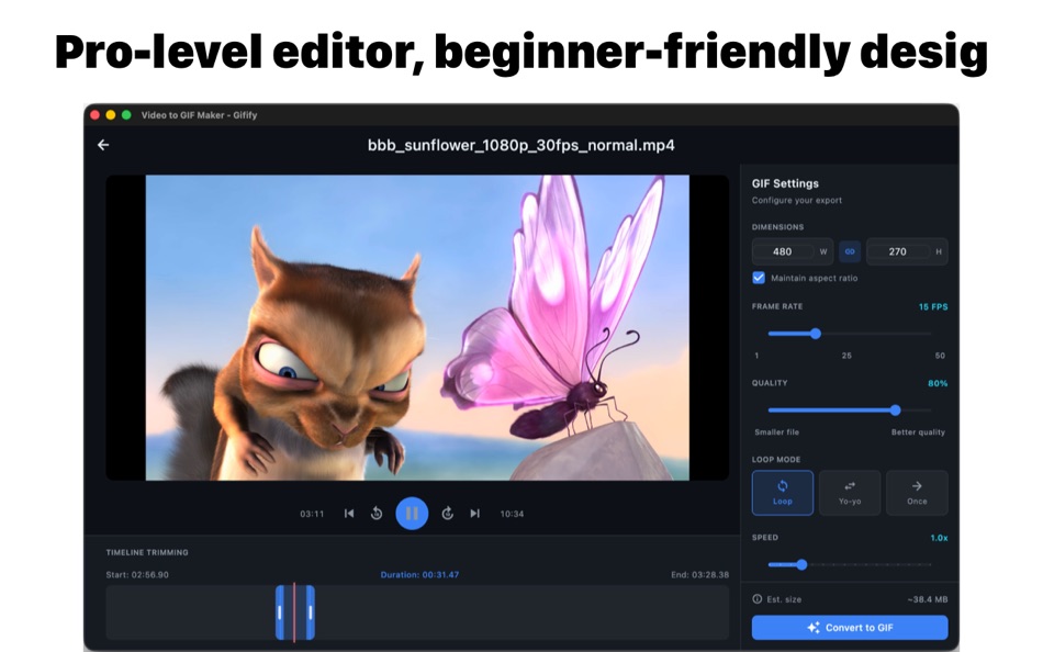 #1. Video to GIF Maker - Gifify (macOS) By: LIFTOFF