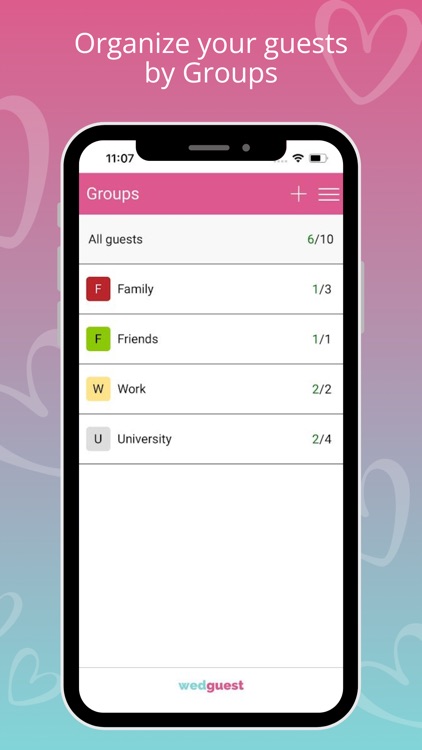 Wedding Guest List. WedGuest