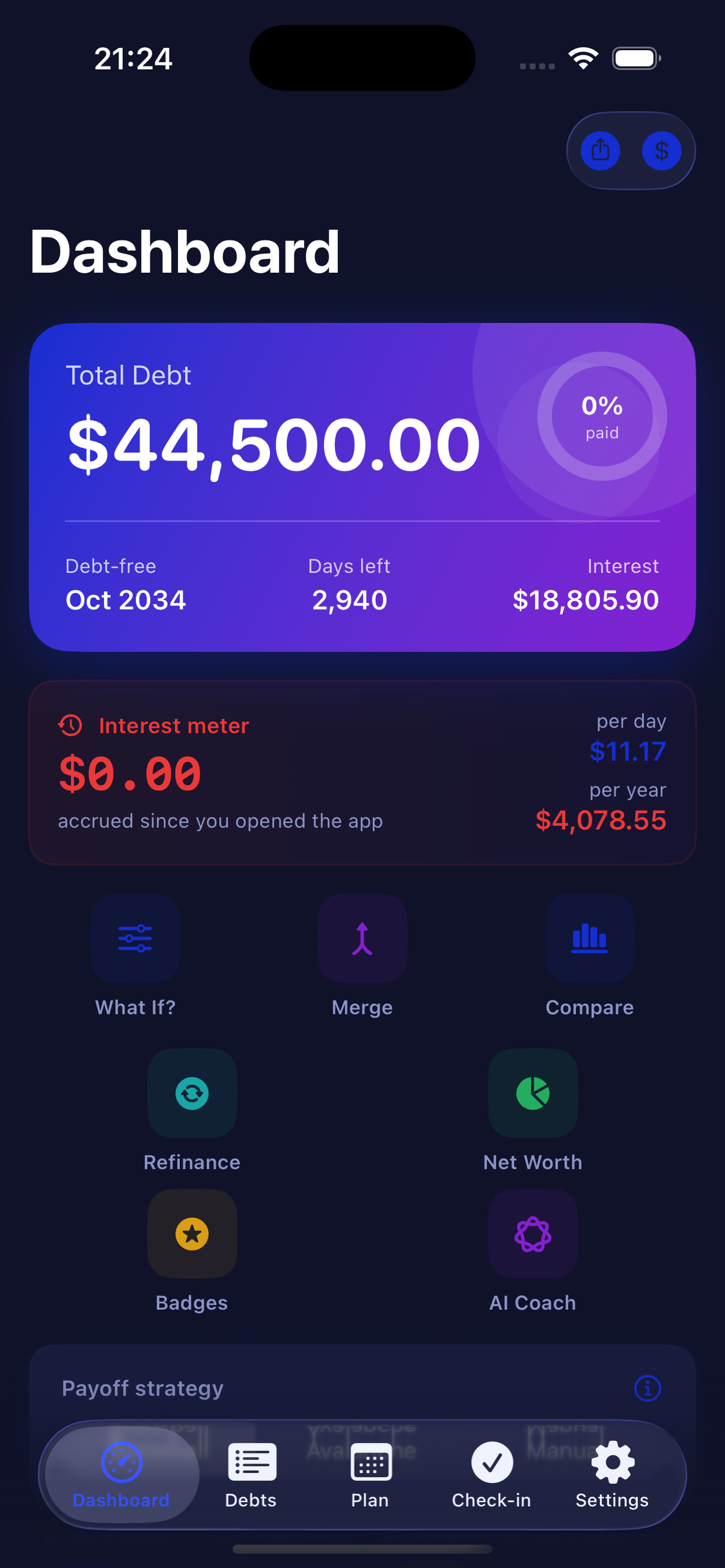 Debtflake screenshot 2