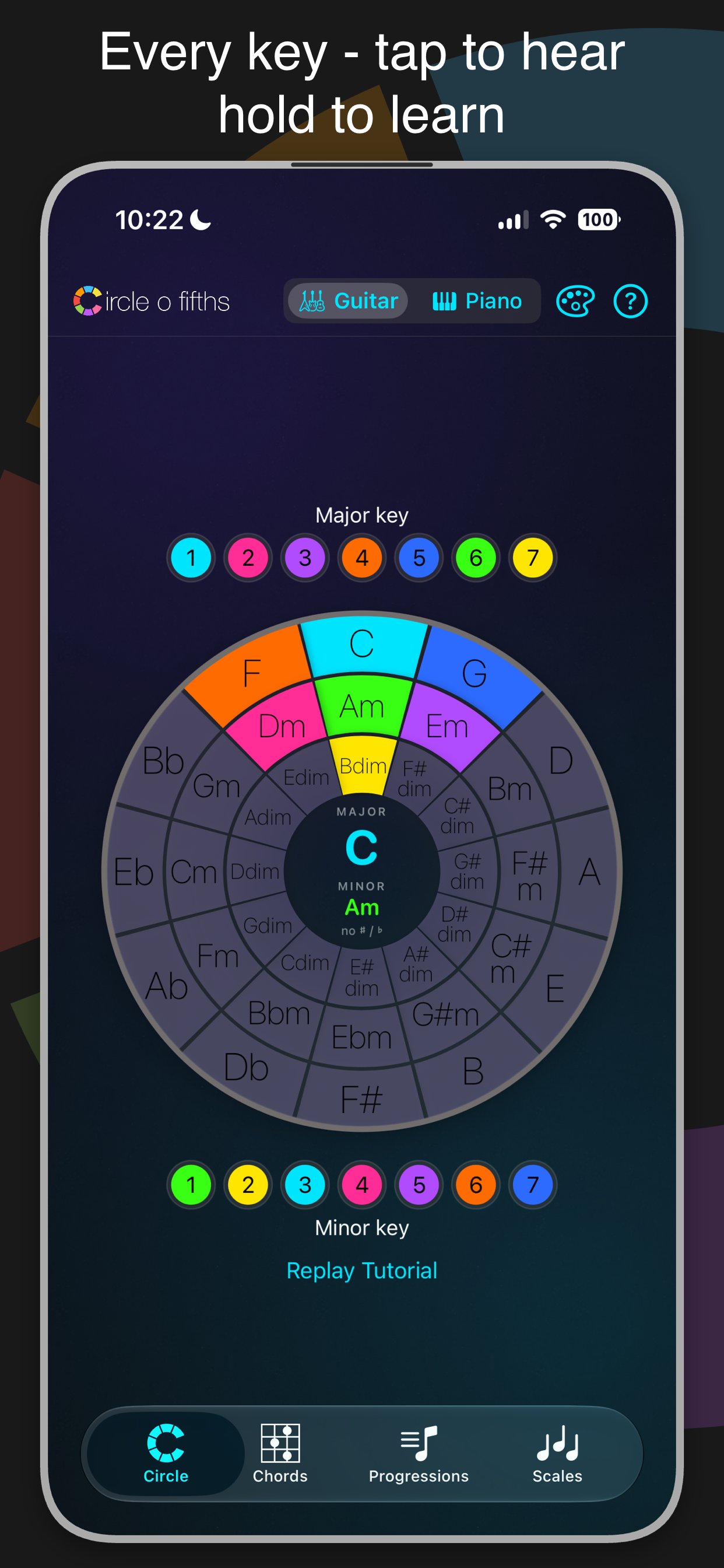 Circle o Fifths: Guitar+Piano screenshot 8