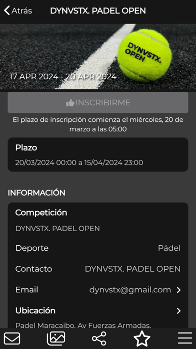 DYNVSTX PADEL OPEN Screenshot