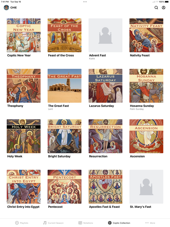 Coptic Hymns in English iPad screenshot 4 - Education app