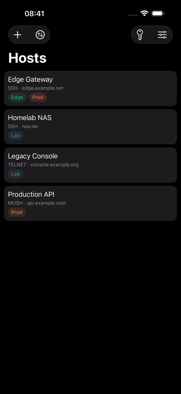 #1. SSHELL Terminal (iOS) Door: Simon Stace
