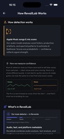 RevailLab: AI Music Detector iPhone screenshot