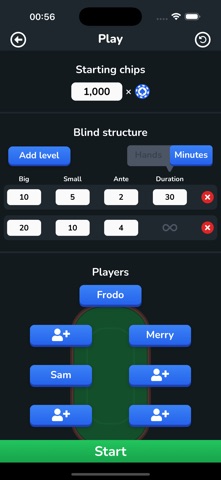 Pocket Poker Chips iPhone screenshot