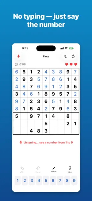 Big Sudoku: Large Print Voice screenshot 4