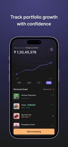 Bridgit: Plan, Invest, Achieve Screenshot 3 of 5