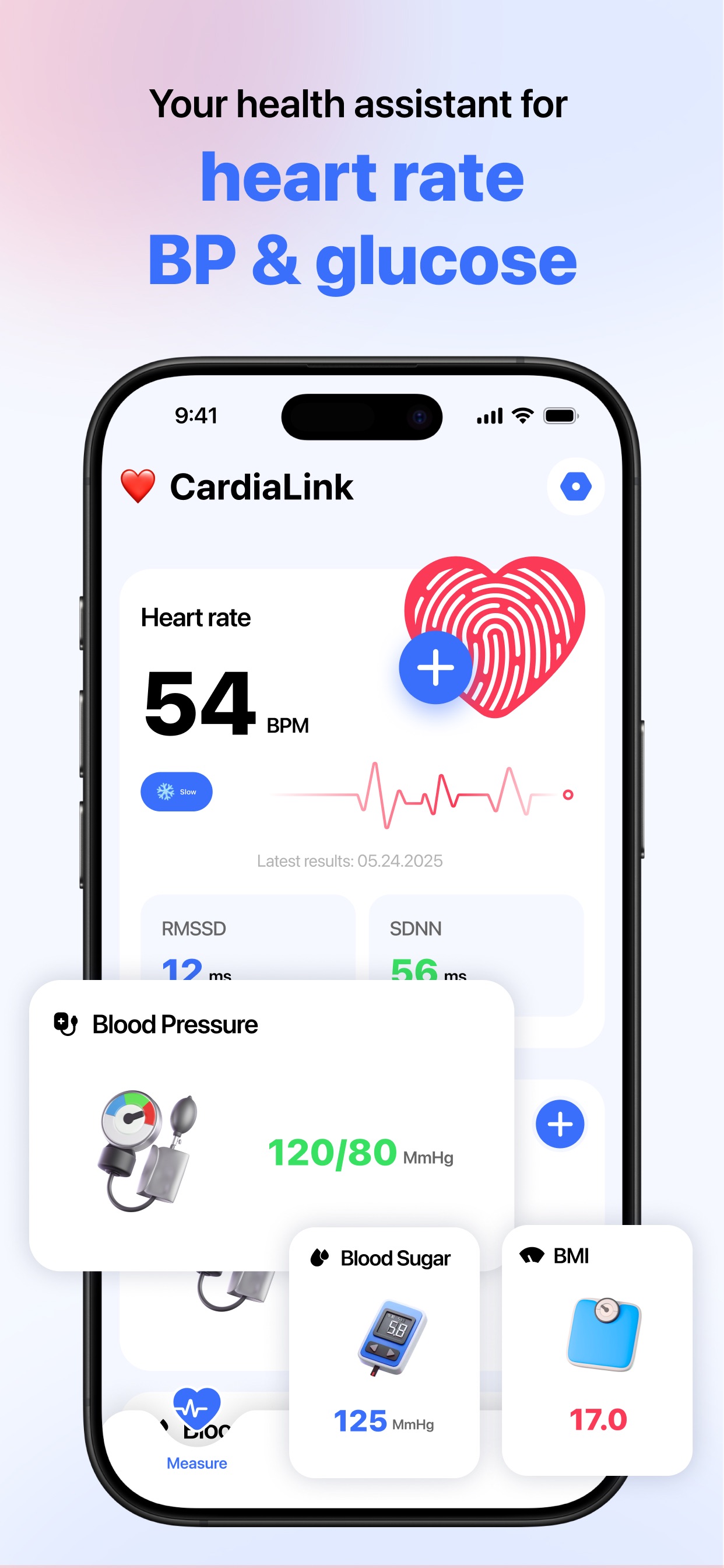 Screenshot 1 of CardiaLink-Heart rate&Health
