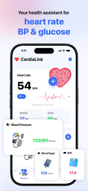 CardiaLink-Heart rate&Health screenshot 1