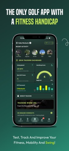 DRVN - Golf & Gym Workouts iPhone screenshot