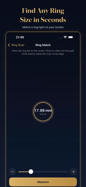 Ring Sizer: Size Measure App screenshot 1
