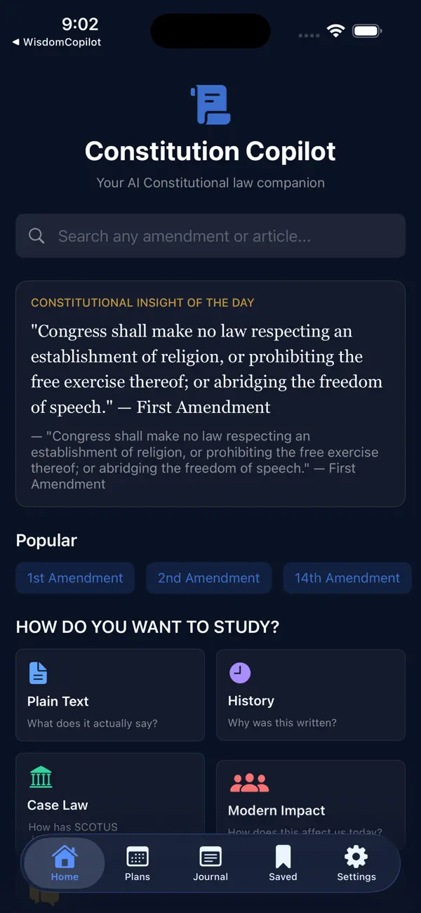 #1. Constitution Copilot (iOS) By: Carlos Reyes