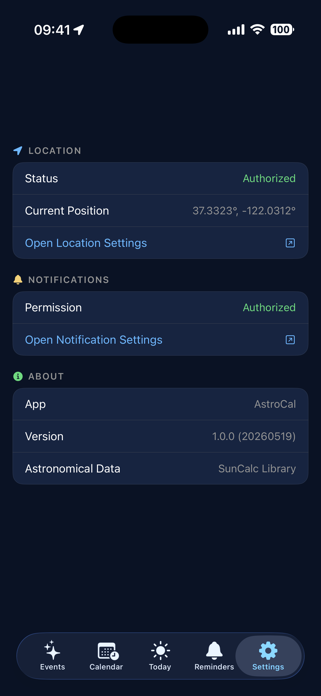 AstroCal Sky Calendar Screenshot 5 of 5