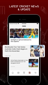 Red White Cricket Live Line screenshot