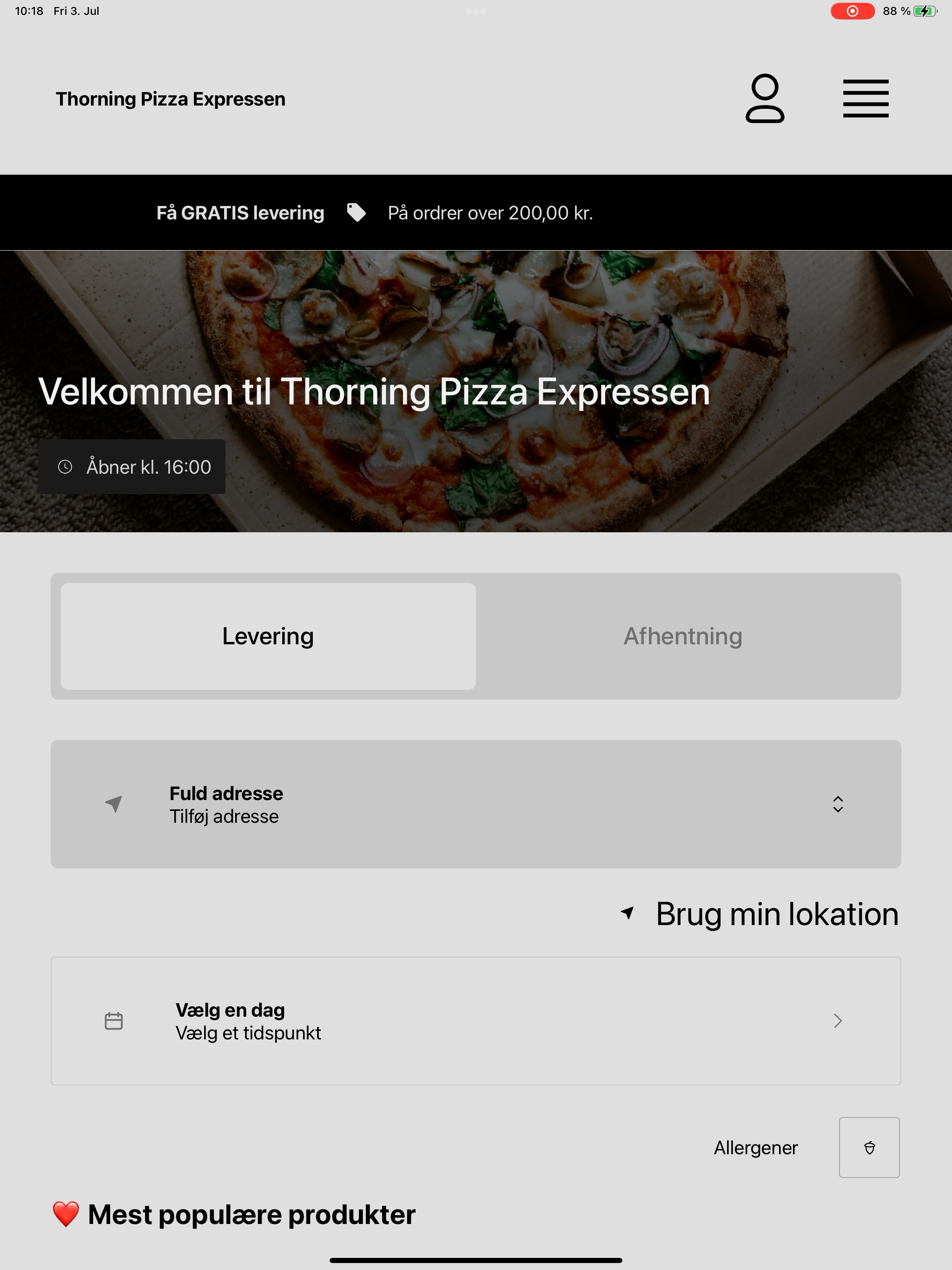 Thorning Pizza Expressen screenshot 10