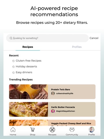 FoodSocial: Recipes & Market iPad screenshot