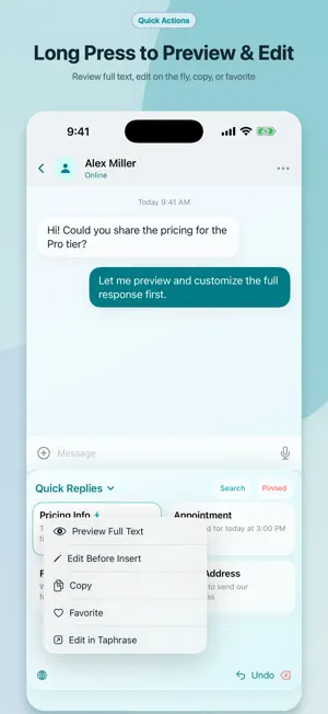 Taphrase - Snippet Keyboard screenshot 2