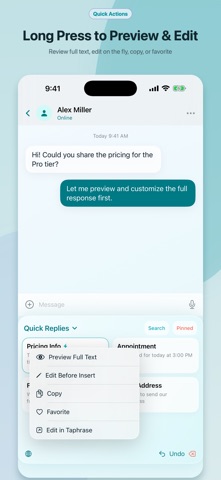 Taphrase - Snippet Keyboard Screenshot 2 of 7