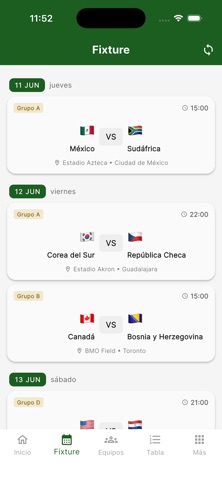 Fútbol 2026 Norteamérica iPhone screenshot