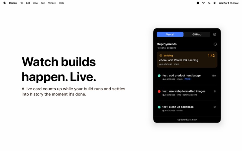 Deplog screenshot