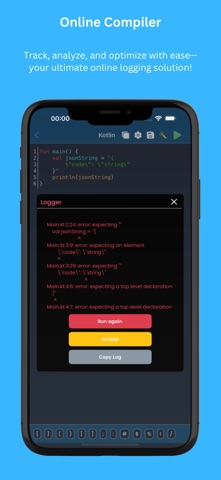 AI Code Editor & Compiler iPhone screenshot