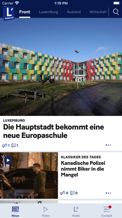 Screenshot #1 pour L'essentiel Mobile (DE)
