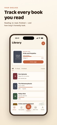 Milo: Book Quotes & Journal iPhone screenshot