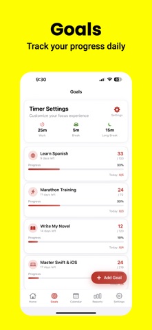Pomodoro Timer : Study Timer iPhone screenshot