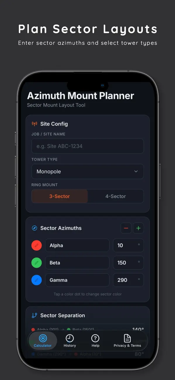 Screenshot #1 pour Azimuth Mount Planner