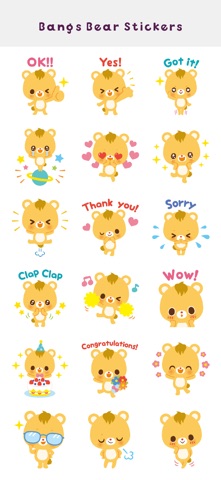 Bangs Bear Stickers screenshot