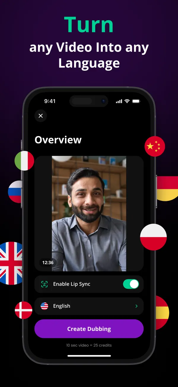 Screenshot #1 pour AI Video Translator & Dubbing