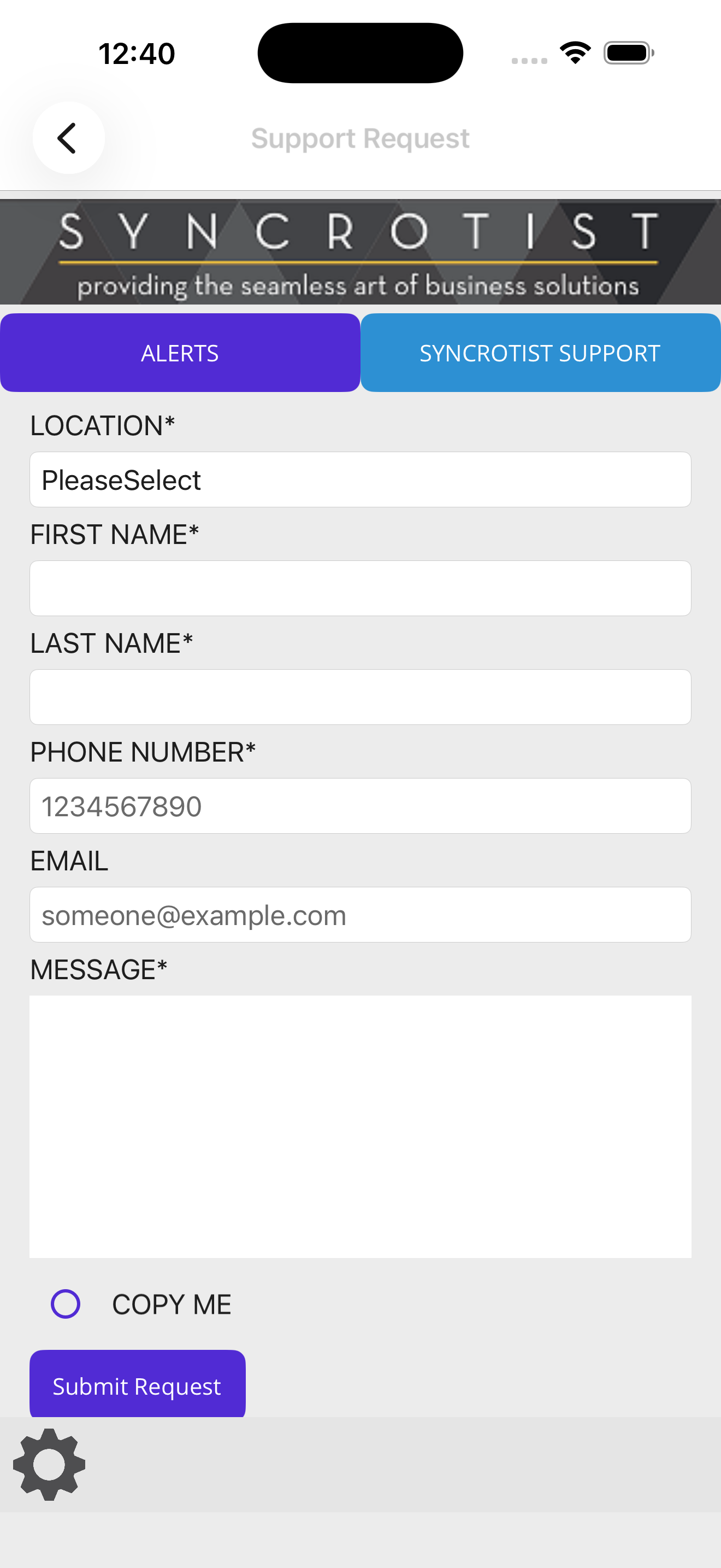 Syncrotist Client Portal