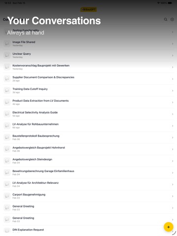 BauGPT iPad screenshot