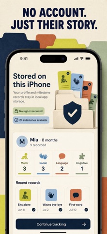 Baby Milestone Checklist 0-3 iPhone screenshot