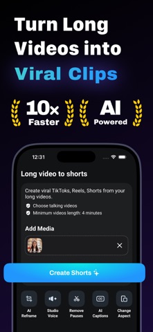 MagicClip: AI video clipping Screenshot 1 of 6