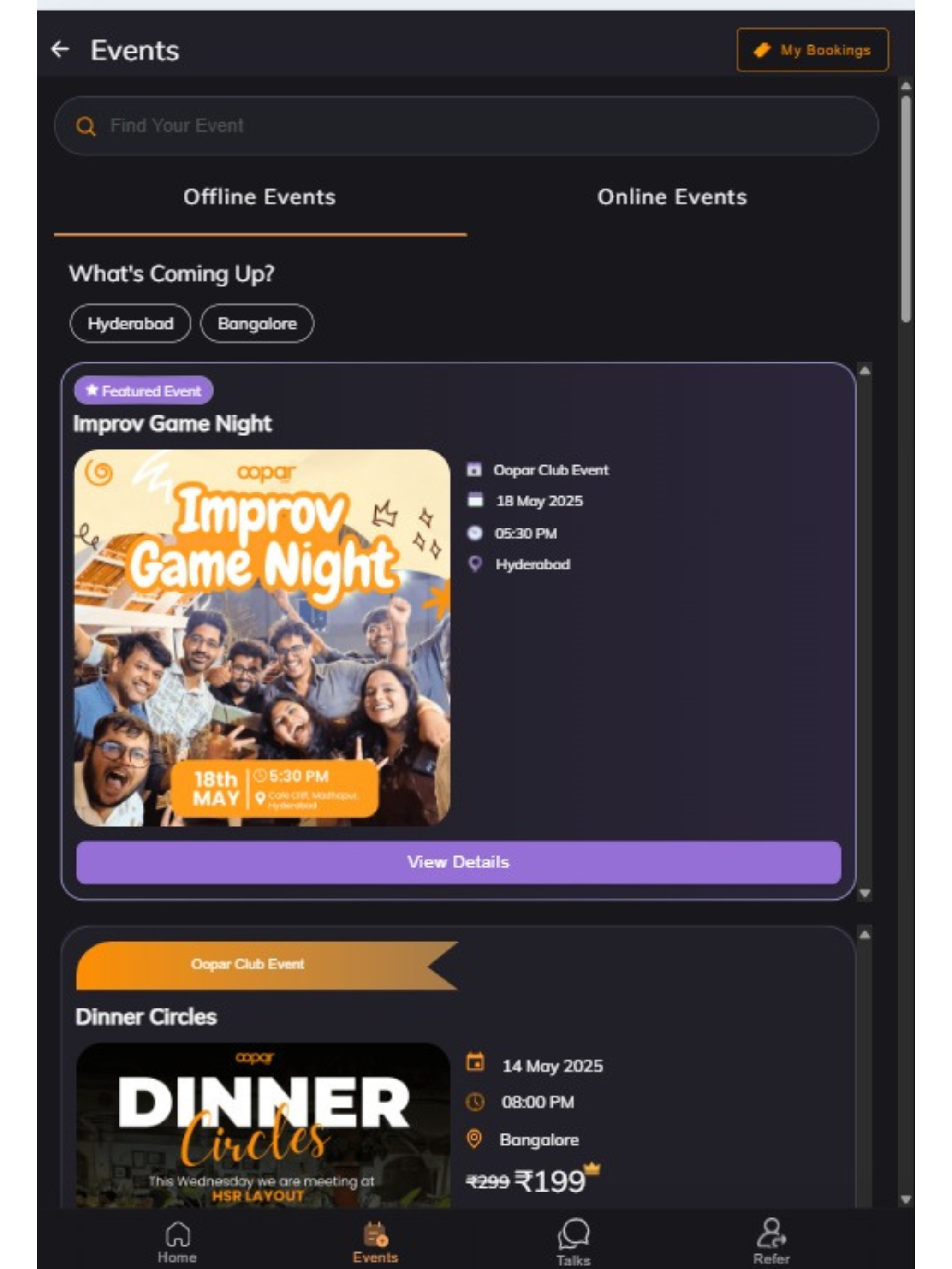 Oopar Club - Socialize offline