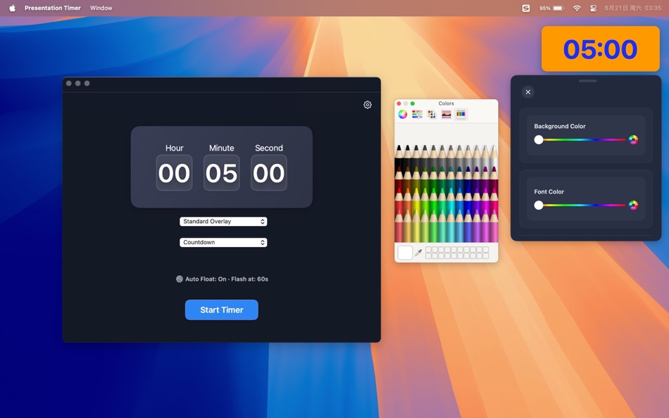 #6. Floating Presentation Timer (macOS) By: JIANBO ZHENG