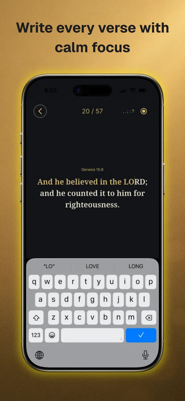 #3. VerseWrite: Scripture Writing (iOS) Által: Il Inc.