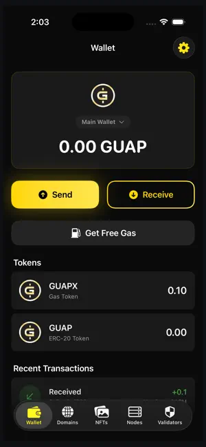 Guapcoin Wallet screenshot 1