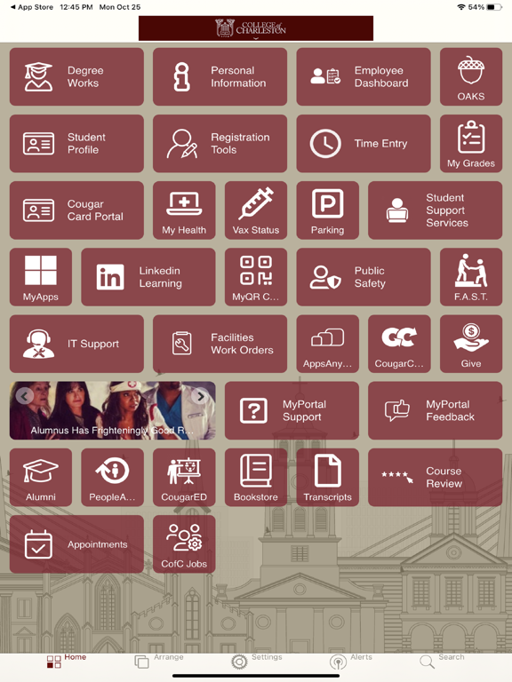 Screenshot #4 pour College of Charleston MyPortal
