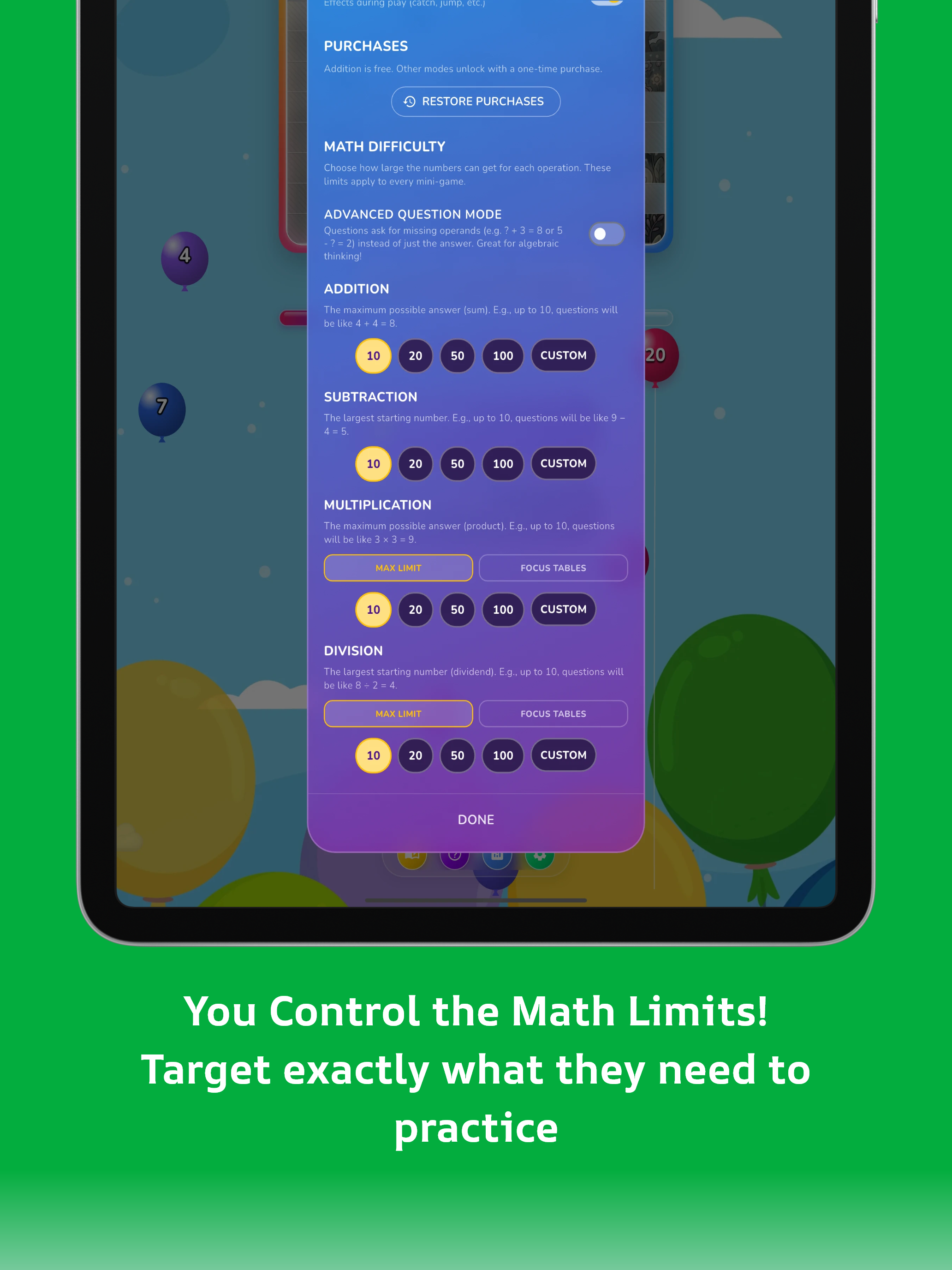 Math Balloons Robot: Kids Game screenshot 14