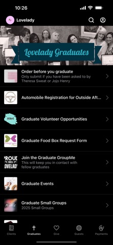 The Lovelady Center app screenshot 2