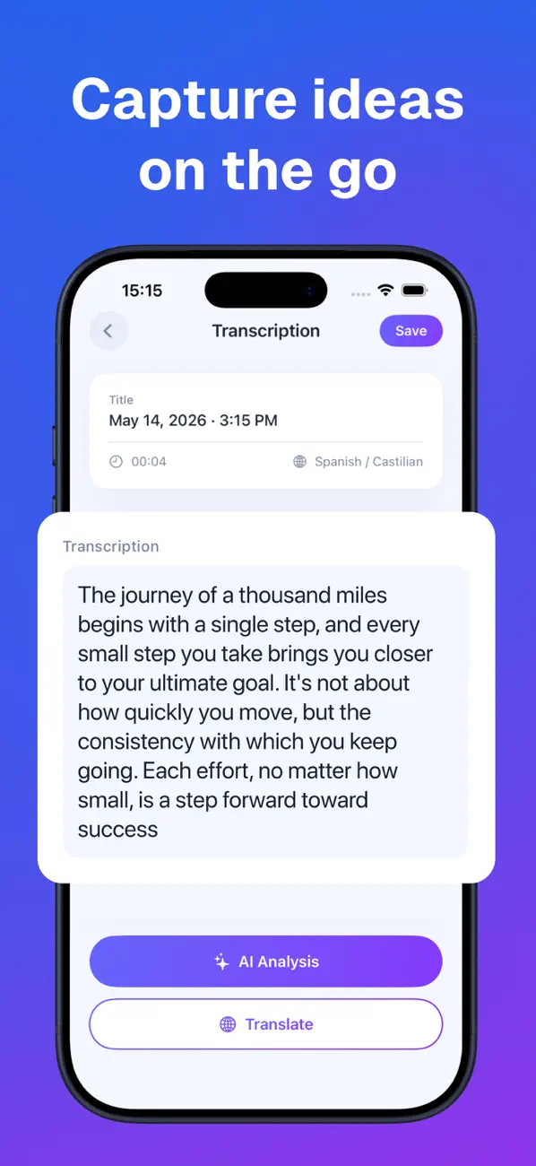Screenshot #3 pour AI Note Taker with Whisper